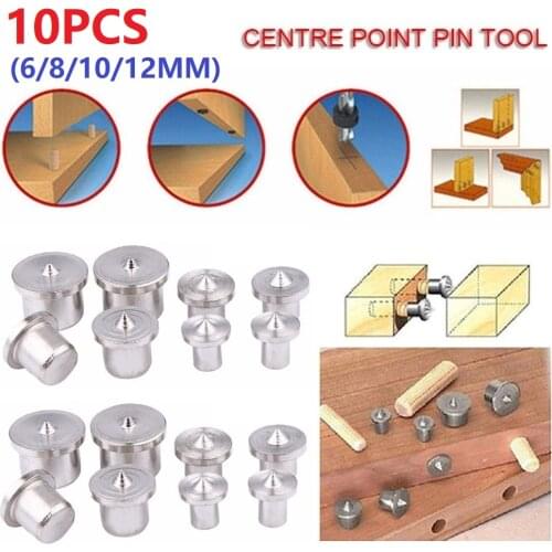 10Pcs 6/8/10/12mm Solid Dowel Tenon Multi Dowel Centre Point Wood Timber Marker Hole Center Set Hardwares