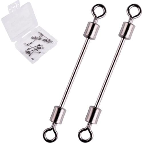 10pcs/ Box Rolling swivel with Lead piece seat swivels fishing tackle fishing connector rolling swivels