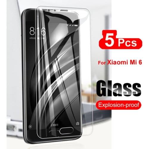 5Pcs Tempered Glass For Xiaomi Mi 6 Mi6 Screen Protector Film For Xiaomi6 Mi 6 ShockProof Glass Guard 9H Ultra Clear