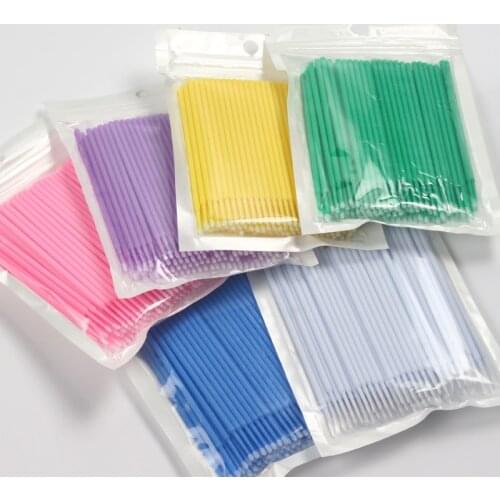 600Pcs/Set Disposable MicroBrush Eyelashes Extension Individual Lash Removing Swab Micro Brush For Eyelash Extension Makeup Tool