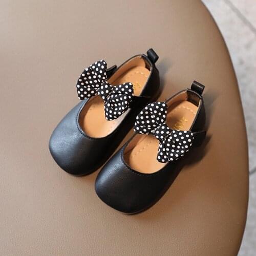 Baywell Spring And Autumn New Leather Shoes For Girls Bow Soft Bottom Princess Shoes Korean Style Baby Trend Shoes