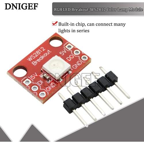 DNIGEF RGB LED Breakout-WS2812 Color Lamp Module Single-line Interface Full-color LED