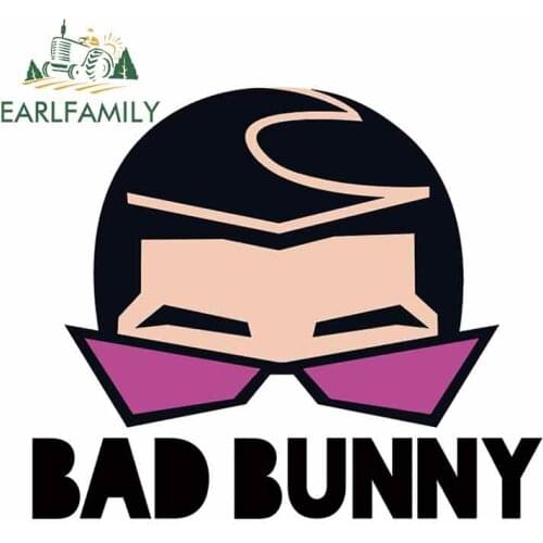 EARLFAMILY 13cm x 11cm For Bad Bunny Vinyl Car Wrap Decals Bumper Car Stickers Personality Creative Sunscreen Decoration