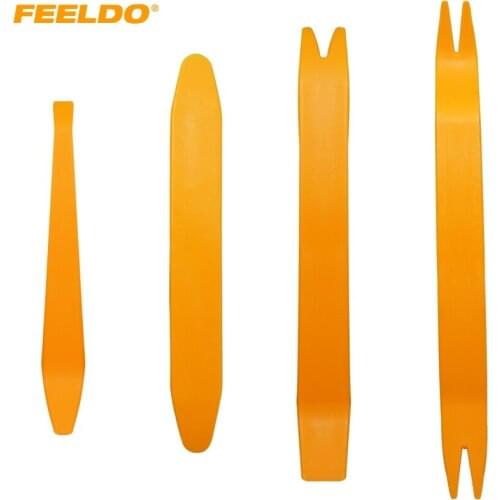 FEELDO 5Set Car Anti-scratch Audio Stereo Removal Pry Installation Tool Kit 4pcs Inside #2177