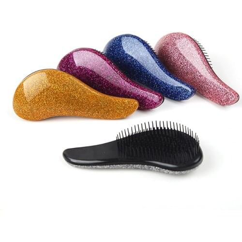 Beauty Mini-TT Hot Comb Anti-static Hair Care Massage Scalp Styling Tool Detangling Hair Brush Glitter crafts Barber Accessories