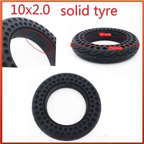 Good Quality 10x2.0 Solid Tire or Honeycomb Solid Tyre 10 Inch Electric Scooter Wheel Explosion-Proof Tire Accessories