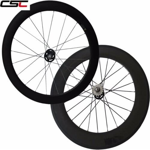 700C Carbon Track bicycle wheelset 38+50/50+60/50+88/60+88mm 25mm wide Clincher Tubular Flip Flop fixed gear Single Speed wheels