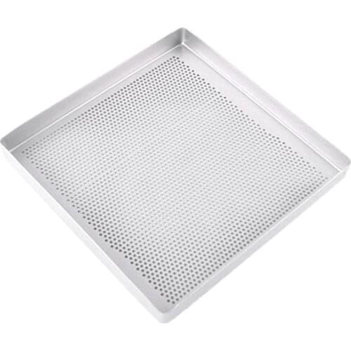 Square Aluminum Alloy Non-stick Cake Cookies Perforated Tray Oven Baking Pan roasting pan is suitablefor making the cake round