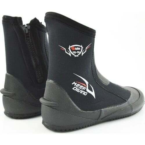 Neoprene 5mm Scuba Snorkeling Dive unisex Wetsuit Boots with Anti-Slip Rubber puncture resistant Sole for Watersports