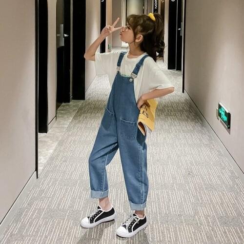 NeuSud Kids Denim Overalls For Girls