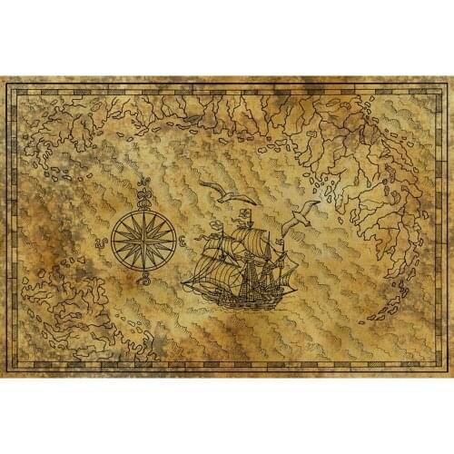 Wallpaper Backdrop Photography Old Retro Vintage Banner Map Compass Photo Studio Photo Background Baby Shower Photophone Props