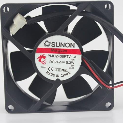 Original PMD2408PTV1-A 24V 5.3W 2-wire 8cm inverter industrial cooling fan