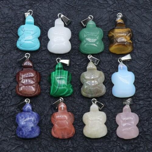 Small Turtle Tortoise Charms Healing Crystal Stone Pendants for Necklace Jewelry Making Pendulum Meditation Wholesale