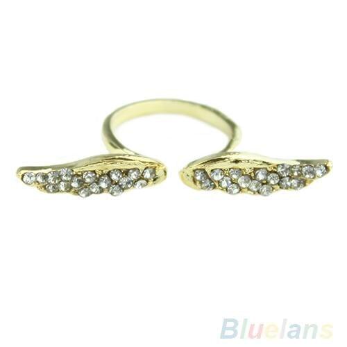 Popular Womens Vintage Retro Angel Wing Adjustable Open Rings Jewelry