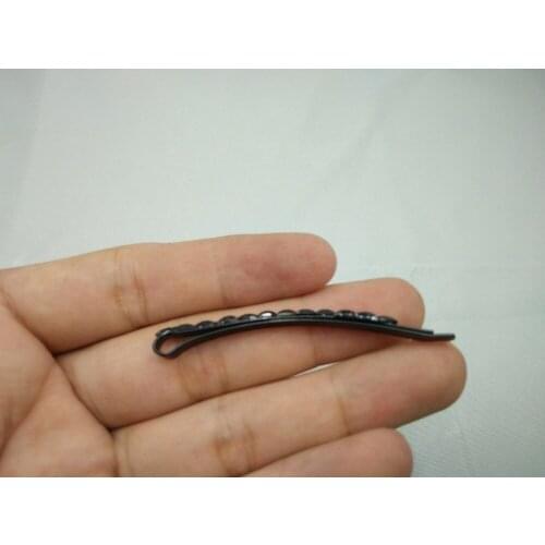 Small Hair Clips Practical Simple U-black Metallic Paint Hairpin Word Folder Cross Hairpin Clip Clip Bangs Son Sale