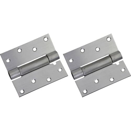 Self Closing Door Hinge, 2 Pack 4 Inch Heavy Duty Square Stainless Steel Mortise Spring Automatic Closer Hinge Hardware