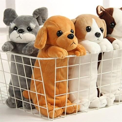 Cute Cartoon Husky Dog Plush Toy Pencil Case Doll Puppy Schnauzer Doll School Office Supplies Pencil Case Gift For Children