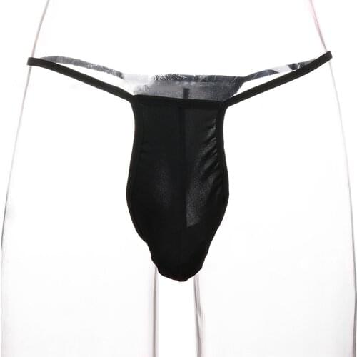 Fashion Low Rise T Back G-String Men Ultra-thin Bikini Thong Man Sexy U Convex Underwear Gay Man Erotic Underpants Tanga Slip