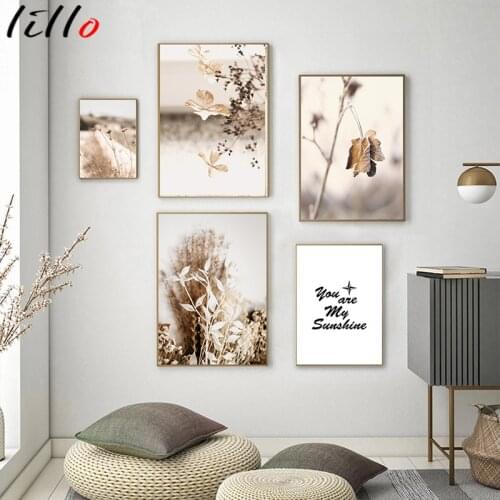 Grass nature landscape posters canvas painting nordic wall art modern image home decor poster and print for living room design