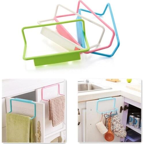 Towel Rack Hanging Holder Cabinet Dishcloth Kitchen Organizer Home Storage Organization Wall Mounted Shelf Drawer Towel Bar