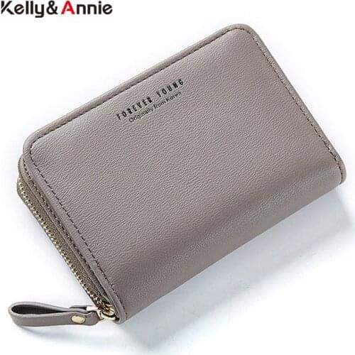 Large Capacity Women Small Wallet Zipper Concertine Fold Credit Card Holder Ladies Purse Extendable Cards Wallets Female
