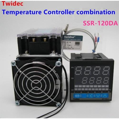 High Quality Thermostat Regulator SSR Output PID Temperature Controller + Thermocouple K+Three Phase Solid State Relay SSR-120DA