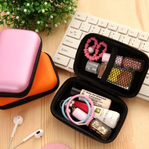 Headphone Protective Storage Box Colorful Headphone Case Travel Storage Bag For Earphone Data Cable Charger Case Container Coin
