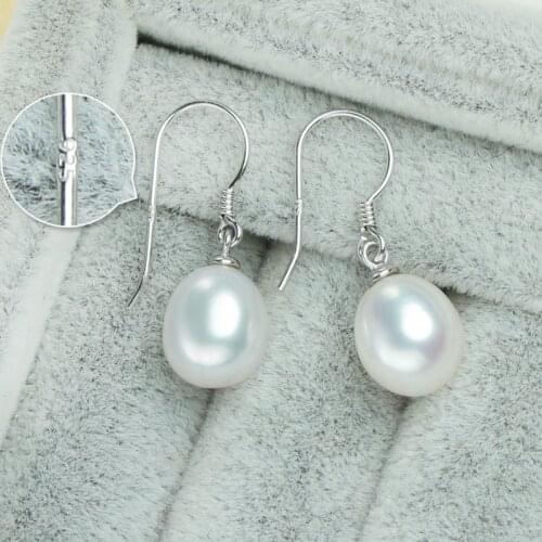 FENASY Natural Freshwater Pearl Earrings AliExpress Female 925 Sterling Silver Drop Earrings Classic Simple Pearl Fine Jewelry