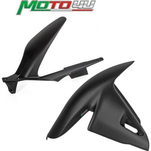 1 Set Carbon Fiber Front & Rear Fender Mudguard Hugger Plain Weaver Matt Motorcycle Accessories For Ducati Panigale V4 2018 2019