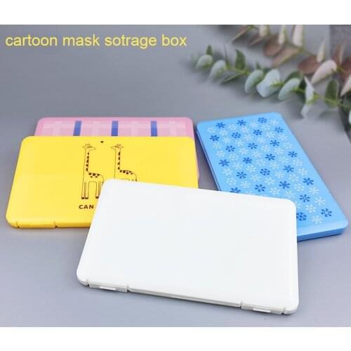 2pcs/lot Face Mask Storage Box Portable Cartoon Mask Case Moisture-Proof Cover Holder Mask Storage Seal Box Dust-proof