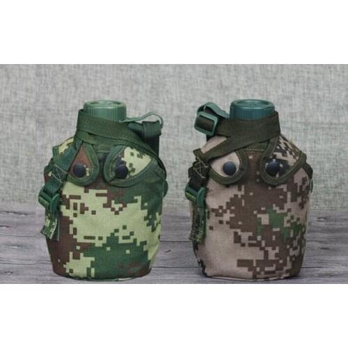 2016 Army Water Bottle Aluminium Alloy 1L Military Canteen Camping Hiking Survival Kettle Outdoor Tableware