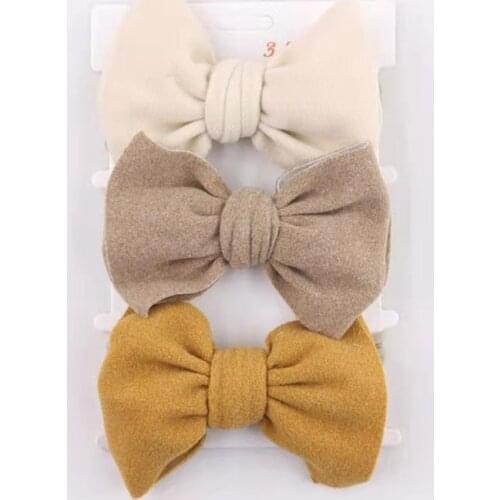 3 Pcs Nylon Baby Headband Bowknot Elastic Hair Band Children Girls Hairband Newborn Head Band