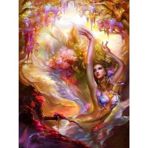 5D Diy diamond painting Flower Fairy Diamond Mosaic sale Rhinestone Embroidery cross stitch Y3783