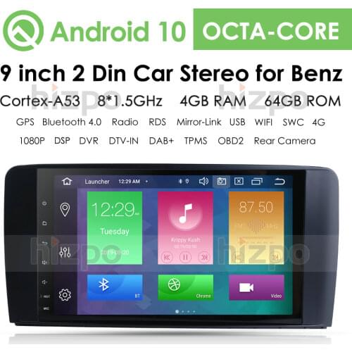 Android 10 Car AutoAudio Player GPS for Mercedes Benz ML GL W164 ML350 ML450 ML500 GL320 X164 GL350 GL450 Radio Stereo Navigatio