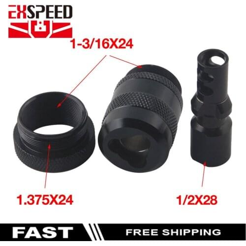 3 Lug Trilug Mount Quick Detach Stainless Steel piston 1-3/16x24 Tri Lug TPI Adapter 1.375x24 for Solvent Trap Filter 9mm