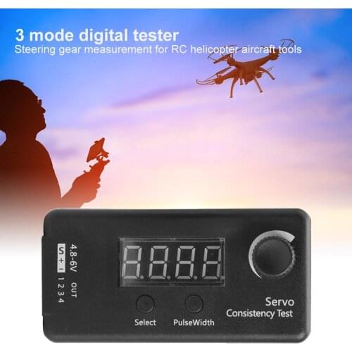 DC 4.8-6V Mini 3 Modes Digital Servo/ESC Consistency Tester Steering Gear Measurement for RC Helicopter Airplane Car Tool