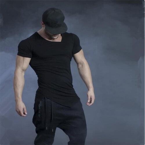Hot Sale Muscle Fit Mens Workout T Shirts Summer New Thin Slim Fit Bodybuilding Short Sleeved Pullover Sweatshirts For Male