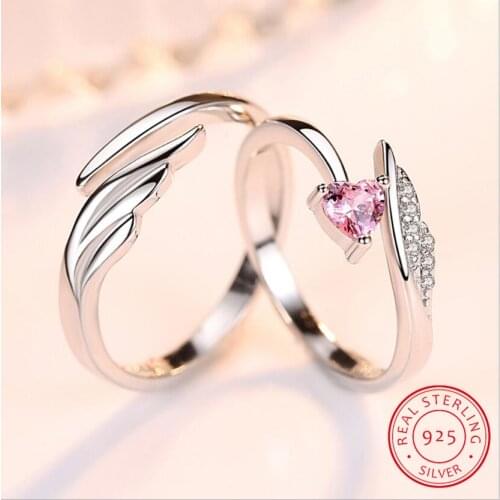 925 Sterling Silver New Jewelry Fashion Woman Opening Ring Anniversary Wedding Anniversary Wedding Engagement Couple Ring