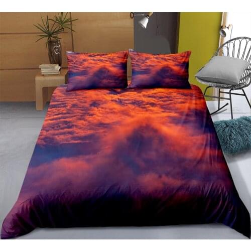 Beautiful Scenery Bedding Set New Style 3D Printing Color Cloud Duvet Cover King Queen Size Quilt Cover Bedclothes Comforter