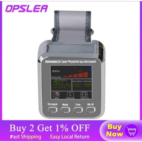 Laser Therapy Watch Diabetes Wrist Watch LLLT For Rhinitis Hypertension Treatment Thrombosis Cholesterol Therapeutic Apparatus