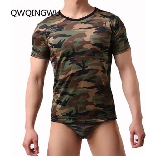 Men Undershirts Summer Camouflage Printed Short Sleeve Casual Army Camo Military Top Tee Shirt Homme Cool Undershirts