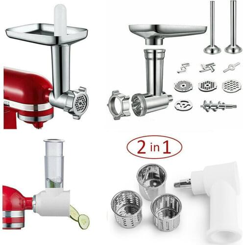 Food Grinder Attachment Slicer and Shredder Meat Stuffer For KitchenAid Stand Mixer Accessories