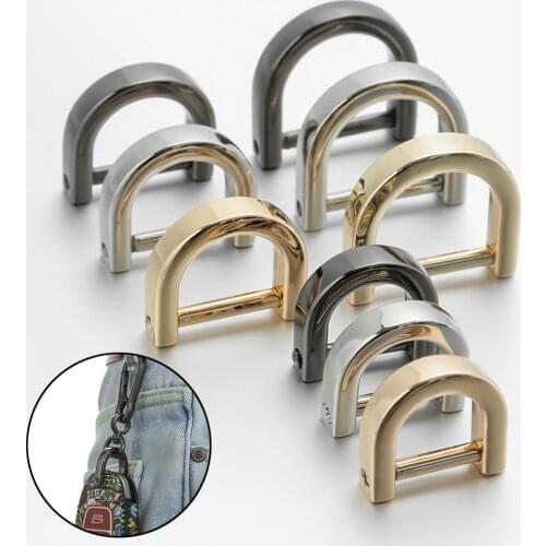 New 1PCS Metal Detachable open screw D Ring buckle shackle clasp for Leather Craft Bag strap belt Outdoor Handmade Accessories