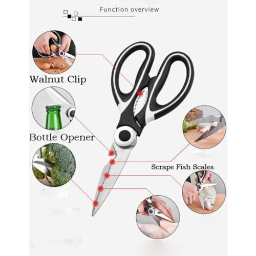 Chicken Duck Bone Scissors Scrape Fish Scales Walnut Clip Beer Bottle Opener Multifunction Kitchen Tools Gargets Accessories