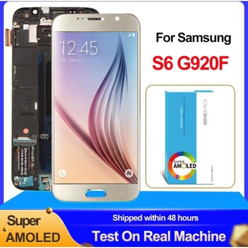 100% Original BROOWE 5.1" Super AMOLED For Samsung Galaxy S6 SM-G920 SM-G920F LCD Display Touch Screen Digitizer Assembly
