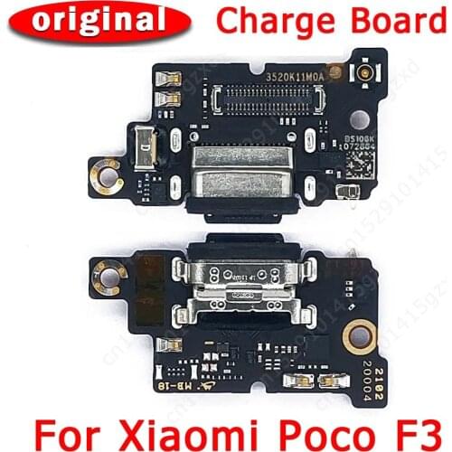 Original Charging Port For Xiaomi Mi Poco F3 Redmi K40 Charge Board USB PCB Dock Connector Flex Plate Replacement Spare Parts
