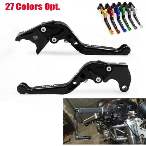 CNC Handlebar Adjustable Folding Extendable Brake Clutch Lever For Ducati Monster ST2 M 400 600 620 750 919 796 696 M600 ST2