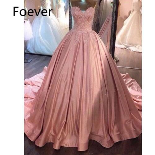 Pink Ball Gown Prom Dresses Sweetheart Lace Ruffled Corset Dusty Rose 2019 Quinceanera Dresses Sweet 16 Gowns Party Dress