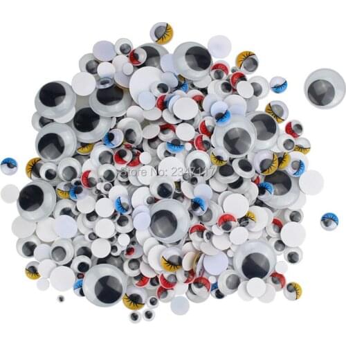 Free Shipping Black and White/Colorful Eyes Manual Activity DIY Materials Back with Sticker DIY Manual Handmade Sticker