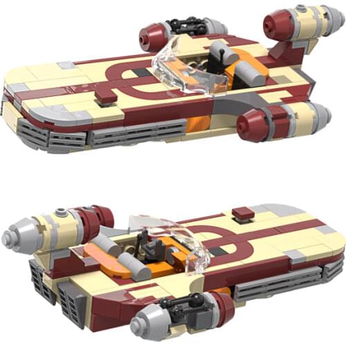 MOC-56436 X-34 Soro Suub Tan MOC Land speeder Fight Building Blocks Space wars Hero Figure Airship space wars Toy